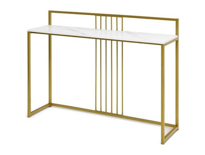 GIANTEX Console Meuble Entrée Imprimée Marbre Doré Table d'Appoint Table d'Entrée/Salon/Chambre 32 5x120x88 CM Style Moderne