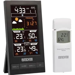 Eurochron Funk Wetterstation, Wetterstation, Schwarz