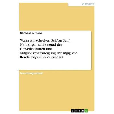 Wann wir schreiten Seit' an Seit'. Nettoorganisationsgrad der Gewerkschaften und Mitgliedschaftsneigung abhängig von Beschäftigten im Zeitverlauf,