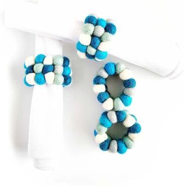 Global Crafts Felt Three Strand Napkin Rings, Set of 4