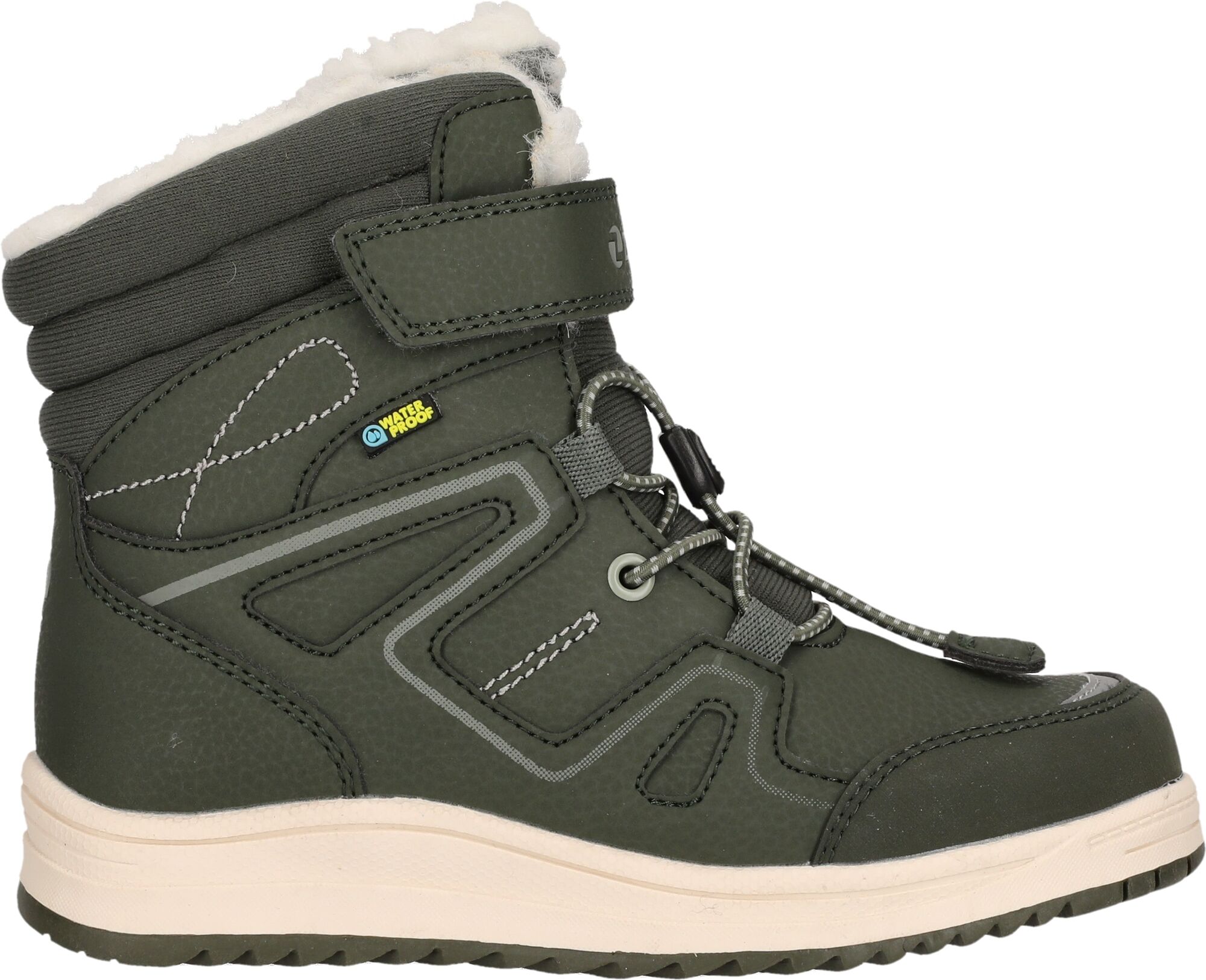 Winterboots ZIGZAG "Rincet Kids Boot WP", Jungen, Gr. 29, grün (beetle), Synthetik, Textil, Schuhe Winterboots, Winterstiefel,Schnürstiefel, Winterschuhe,wasserdicht,gefüttert beetle 29