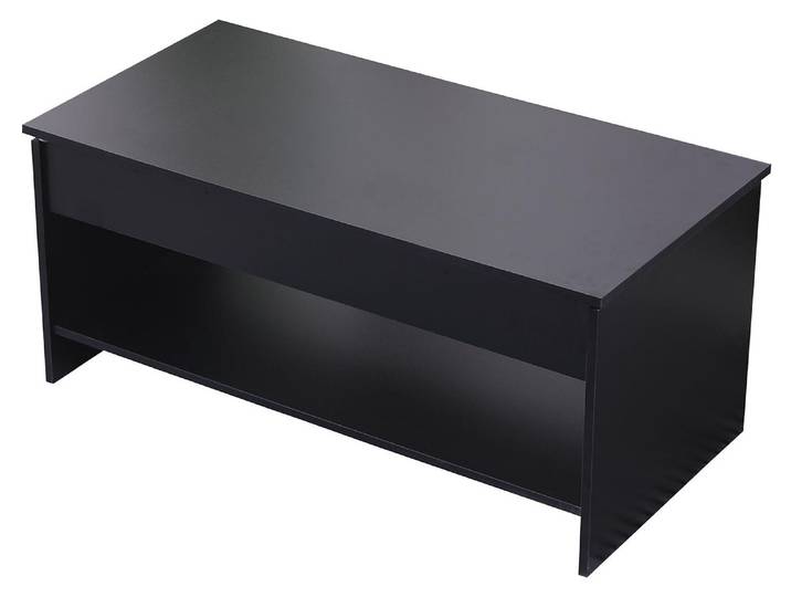 Table basse avec plateau relevable noire HEDDA