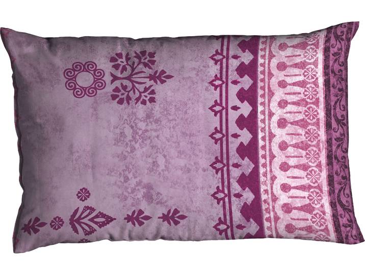 Kissenbezug CASATEX Indi , lila (beere), B:40cm L:80cm, Biber, Obermaterial: 100% Baumwolle, Kissenbezüge, Kissenbezug, Kissenbezug mit Ornamenten, passend zur Bettwäsche in Qualität Biber
