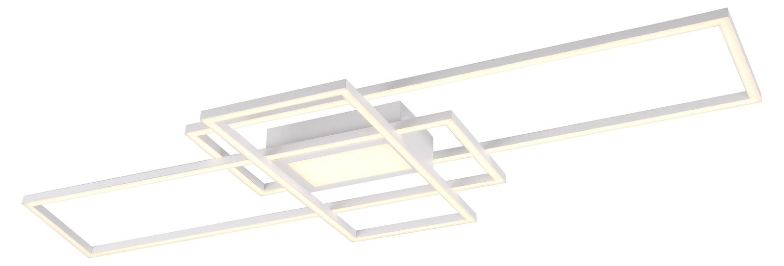 TRIO Irvine LED-plafondlamp wit, dimbaar met afstandsbediening, B/D/H: 105 x 7 x 42 cm