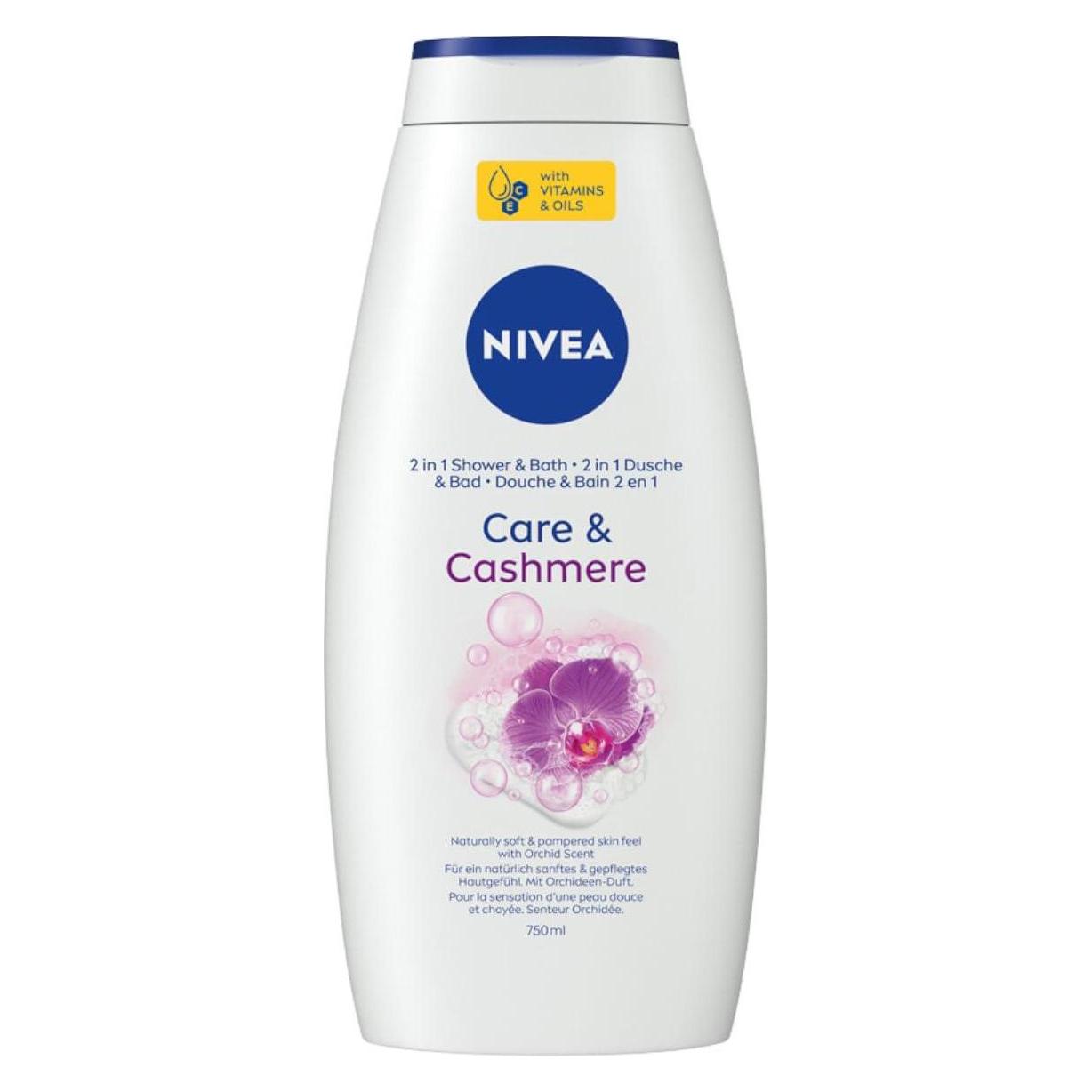 NIVEA Shower Bath & Shampoo Care & Cashmere 2 in 1 750ml (Flüssiges Shampoo, 750 ml) (61862480)