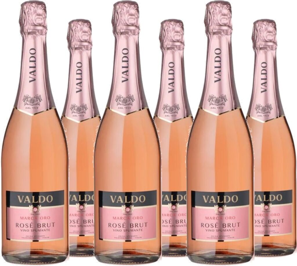 6er Vorteilspaket Marca Oro Rosé Spumante Brut  Valdo