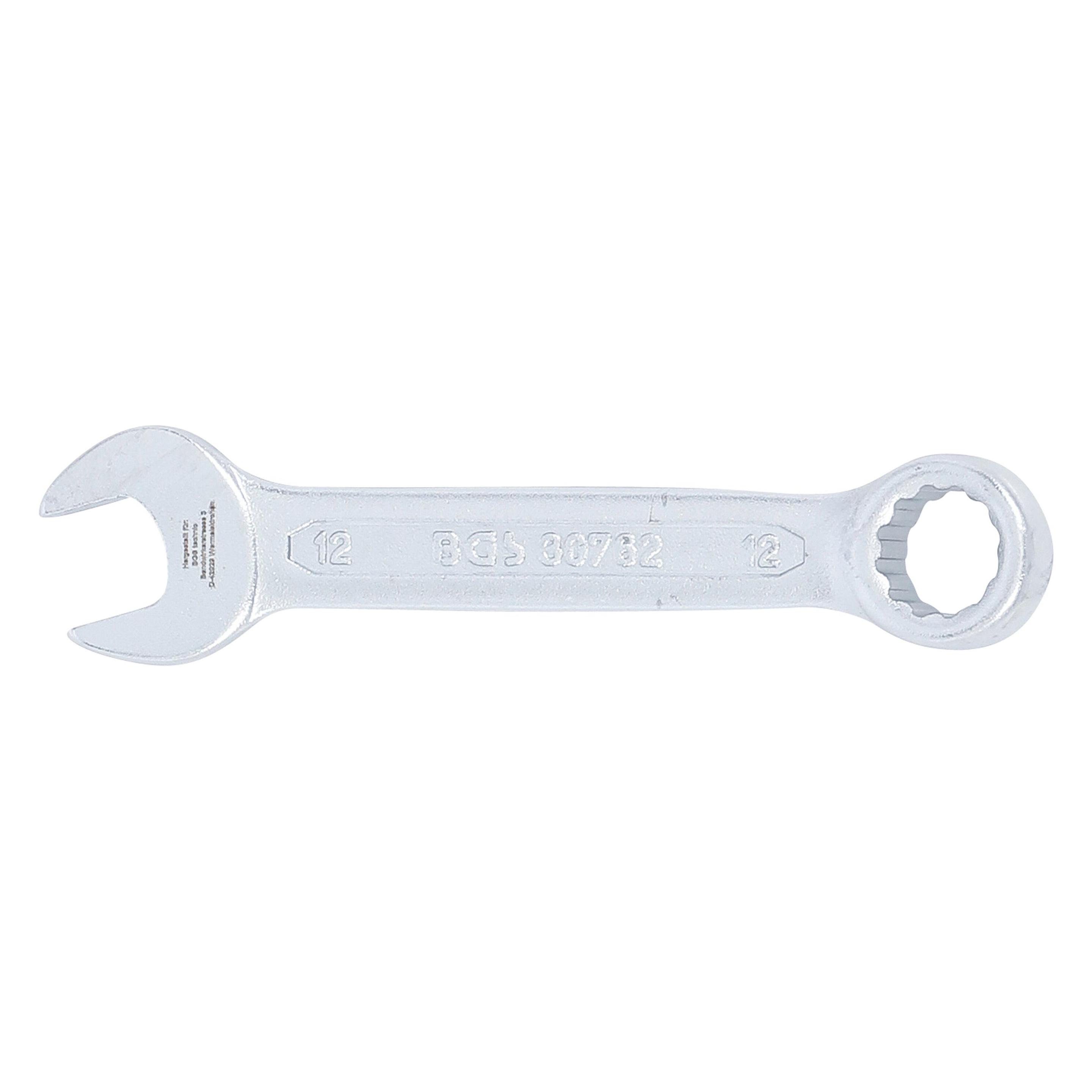 BGS Maul-Ringschlüssel, extra kurz SW 12 mm (12 mm) (30762)