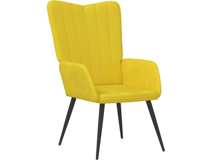 vidaXL Fauteuil relax jaune moutarde velours