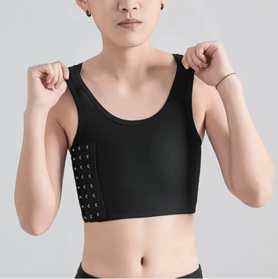 Inspire Essentials Breathable Chest Binder Wireless Compression Vest For Daily Comfort white l