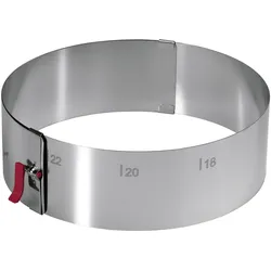 Lares Tortenring mit Klemmhebel, Backform, Silber