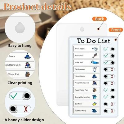 Portable Daily Chore Chart Memo Board Portable Daily Chore Chart Memo Board