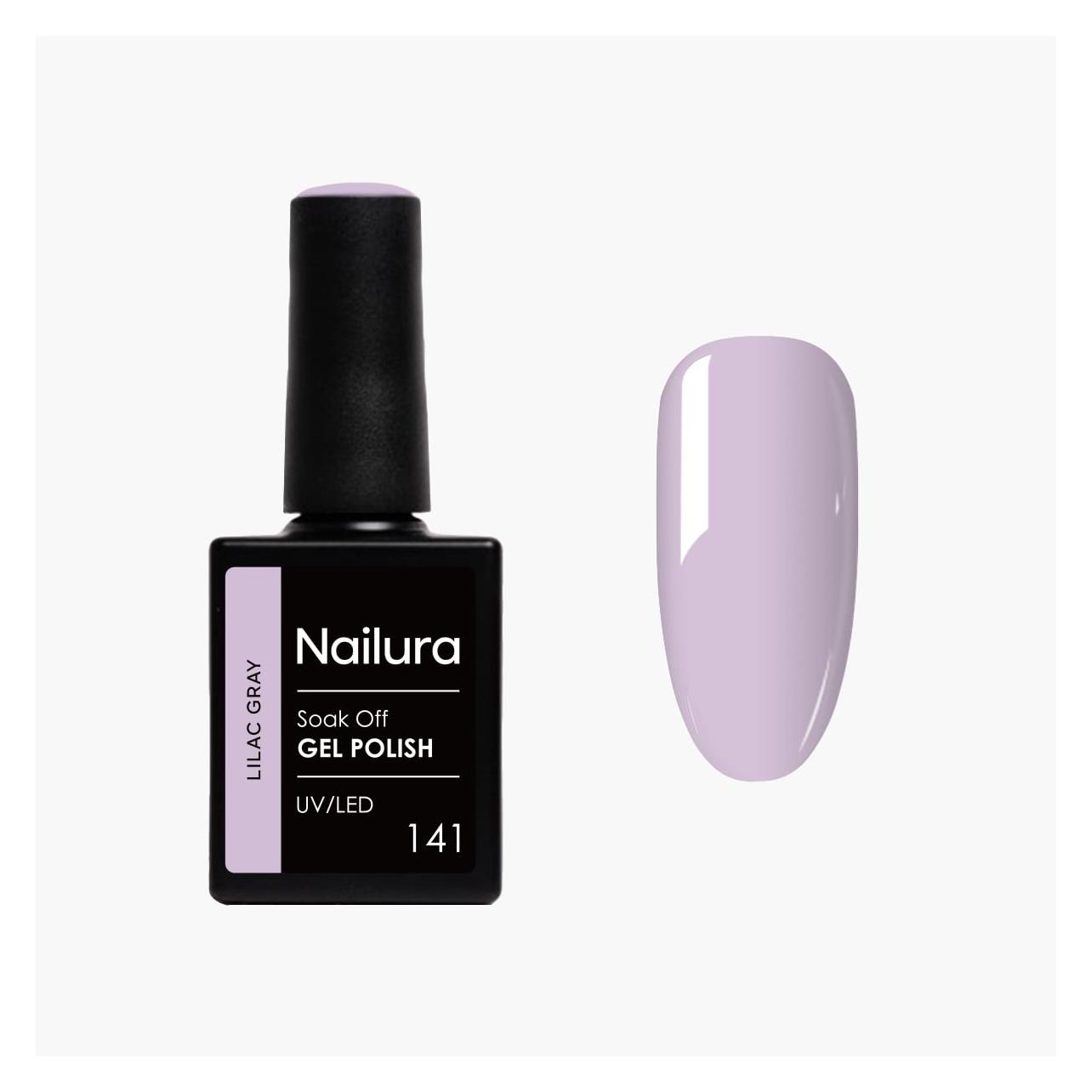 Nailura - Gel Polish 141 - Lilac Gray - 10 ml (fliedergrau, UV-Gel Lack) (70160)