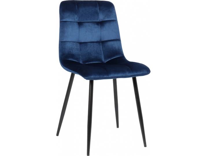 Esszimmerstuhl Tilde Samt - blau
