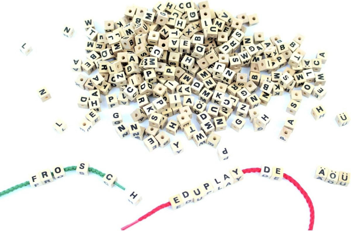 Houten Kralen Letters en Cijfers 300 stuks