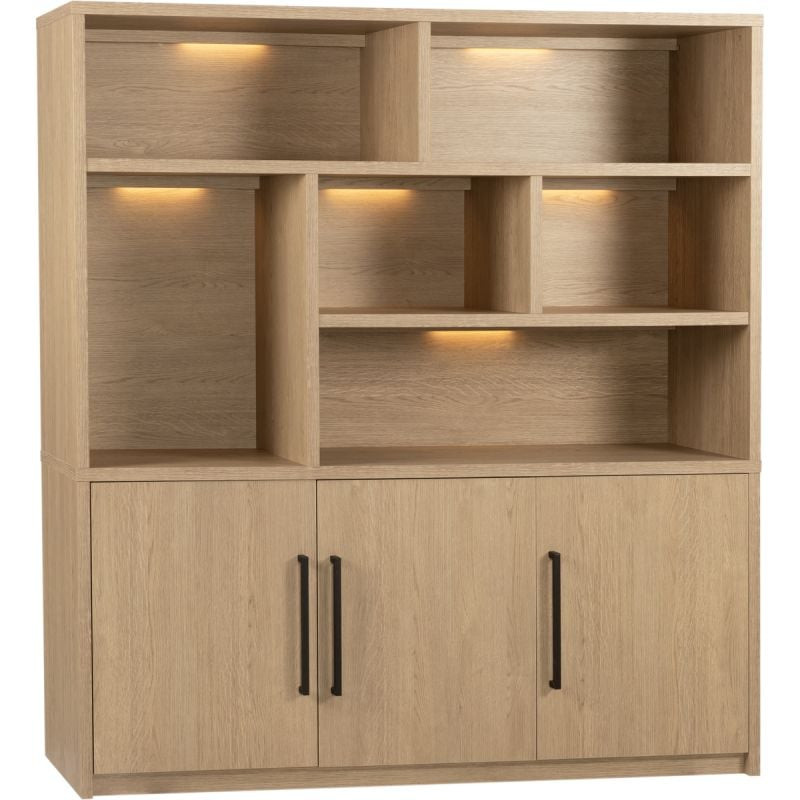 Wandkast Manu van Budget Home Store met houtlook, Breedte: 180 cm