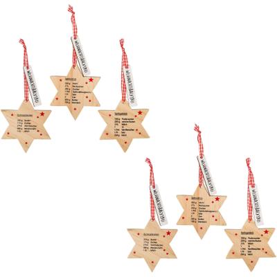Dekohänger CREATIV HOME "Deko-Hänger Weihnachtsbäckerei", beige (natur), B:10,5cm H:11,5cm T:0,7cm, Holzwerkstoff, Dekohänger, mit 3 Plätzchen-Motiven