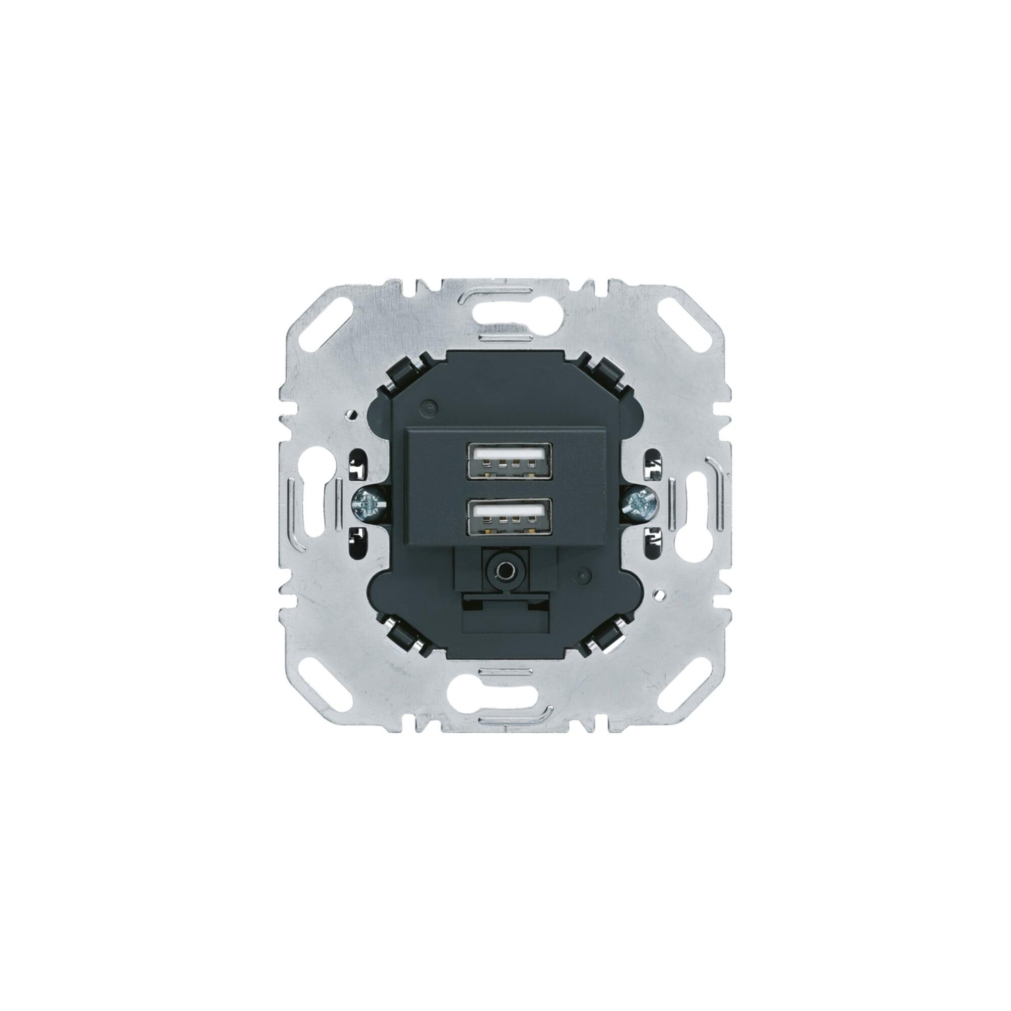 Berker USB Ladesteckdose 230V 2fach 3A anthrazit 260205)
