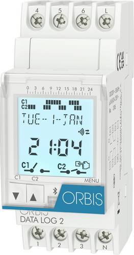 ORBIS Zeitschalttechnik DATA LOG 2 230V Hutschienen-Zeitschaltuhr digital 250 V/AC