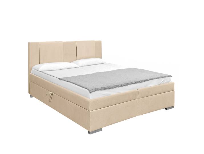 Boxbett Arabuni 180 x 200cm Samt Vaia Beige
