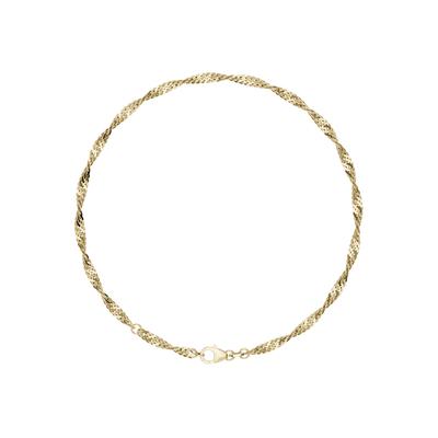Fußkette FIRETTI "Schmuck Geschenk Silber 925 Körperschmuck Gold o. Rosè Singapurkette", gold (gelbgoldfarben), Fußketten, Damen, Silber 925 (Sterlingsilber), Made in Germany