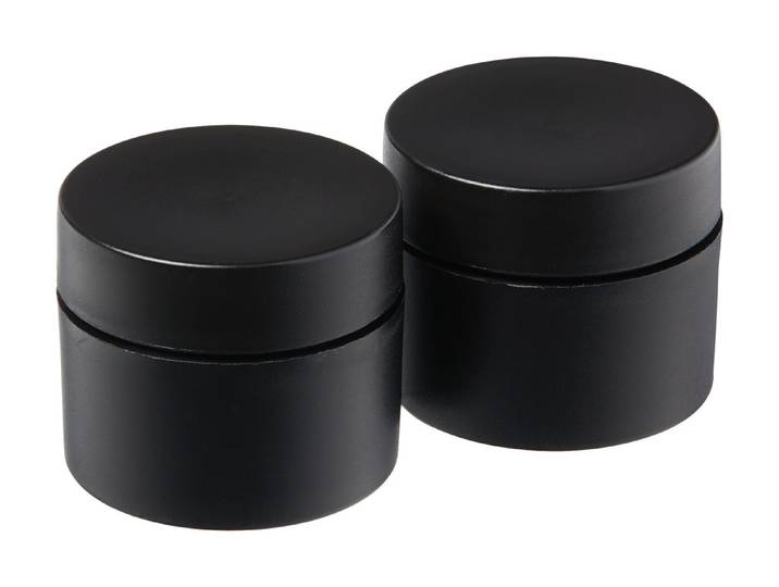 Glorex Creme-Dose Doppelwandig Schwarz 5 ml 2 Stück