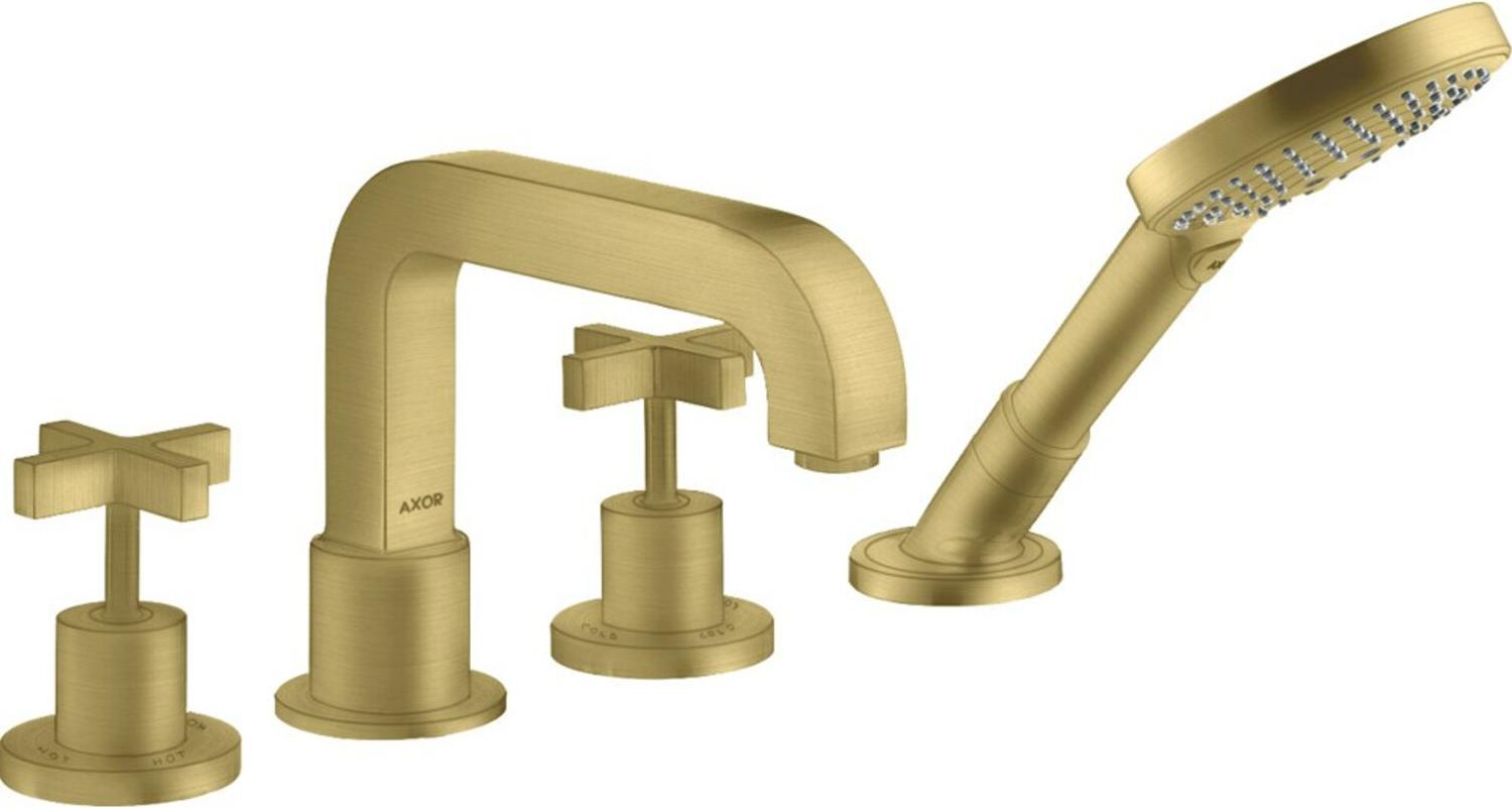 hansgrohe Fertigmontageset Axor Citterio 4-L-BW-Rand-Arm., m Kreuzgr., brush. br