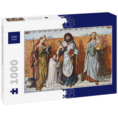 Lais Puzzle Meister des Bartholomäusaltars - Der Hl. Bartholomäus mit dem Stifter zwischen Heiligen 1000 Teile