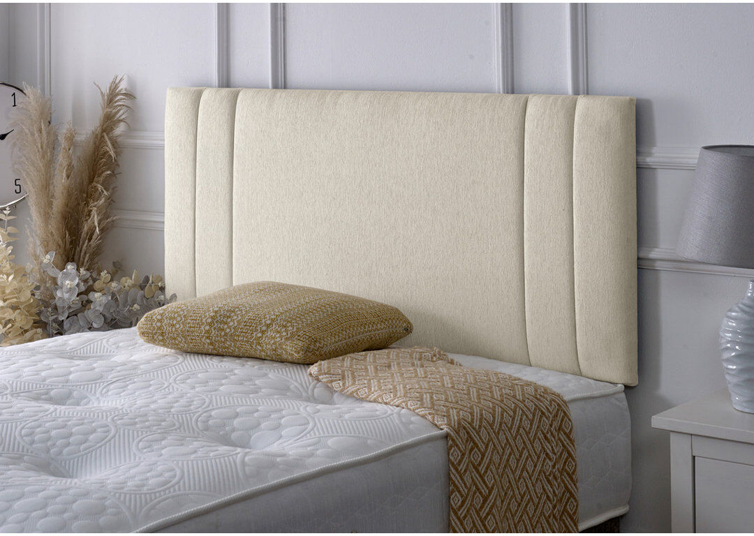 Ebern Designs Upholstered Chenille Headboard Ivory Small Double (4')