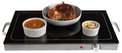 Classic Cuisine Electric Warming Tray - Food Warmer with 3 Temperature Settings, Stainless Steel Construction and Cool-Touch Handles