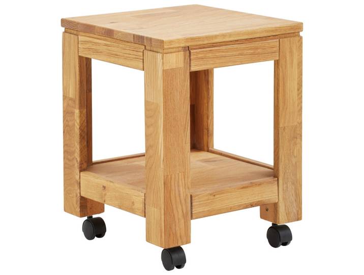 Linea Natura Beistelltisch, Holz, Eiche, vollmassiv, quadratisch, eckig, 35.5x46x35.5 cm, Holzmöbel, Holztische, Beistelltische Holz