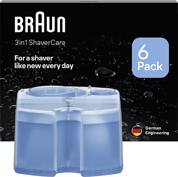 REACONDICIONADO Seminuevo Excelente Accesorio afeitadora - Braun cartuchos de limpieza ShaverCare 3 en 1 para SmartCare Center, 6 uds