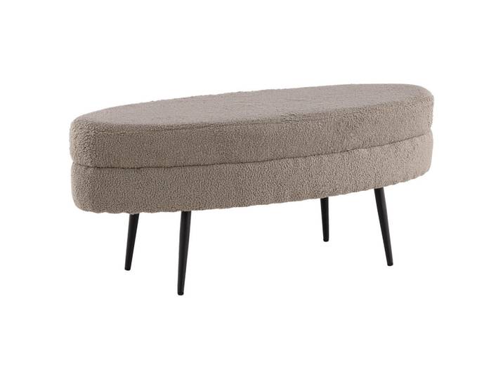 Livetastic Hockerbank, Greige, Metall, 100x41x40 cm, abwischbar, Schlafzimmer, Bettbank