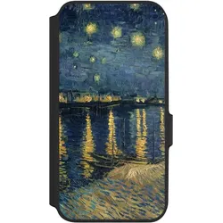Nivocase Klapphülle für Samsung Galaxy A54 5G Handyhülle aus Kunst Leder NIVOflip schwarz Kunst Malerei (Samsung Galaxy A54 5G), Smartphone Hülle, Schwarz