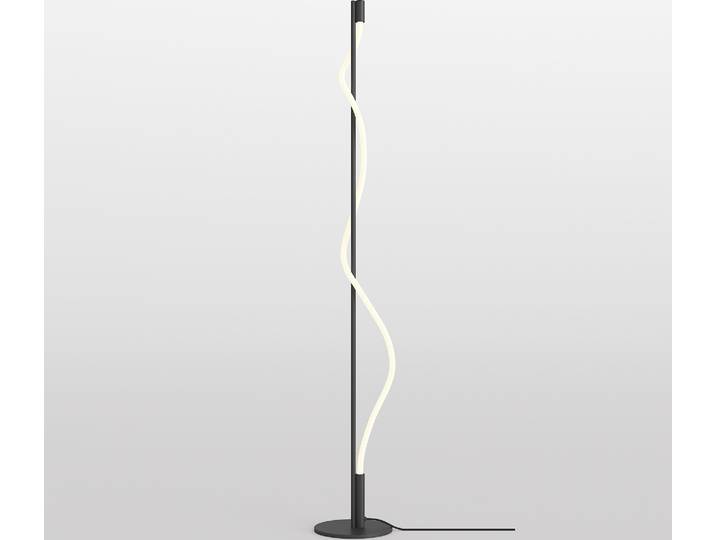 Lampadaire LED\, aluminium noir H 150 cm
