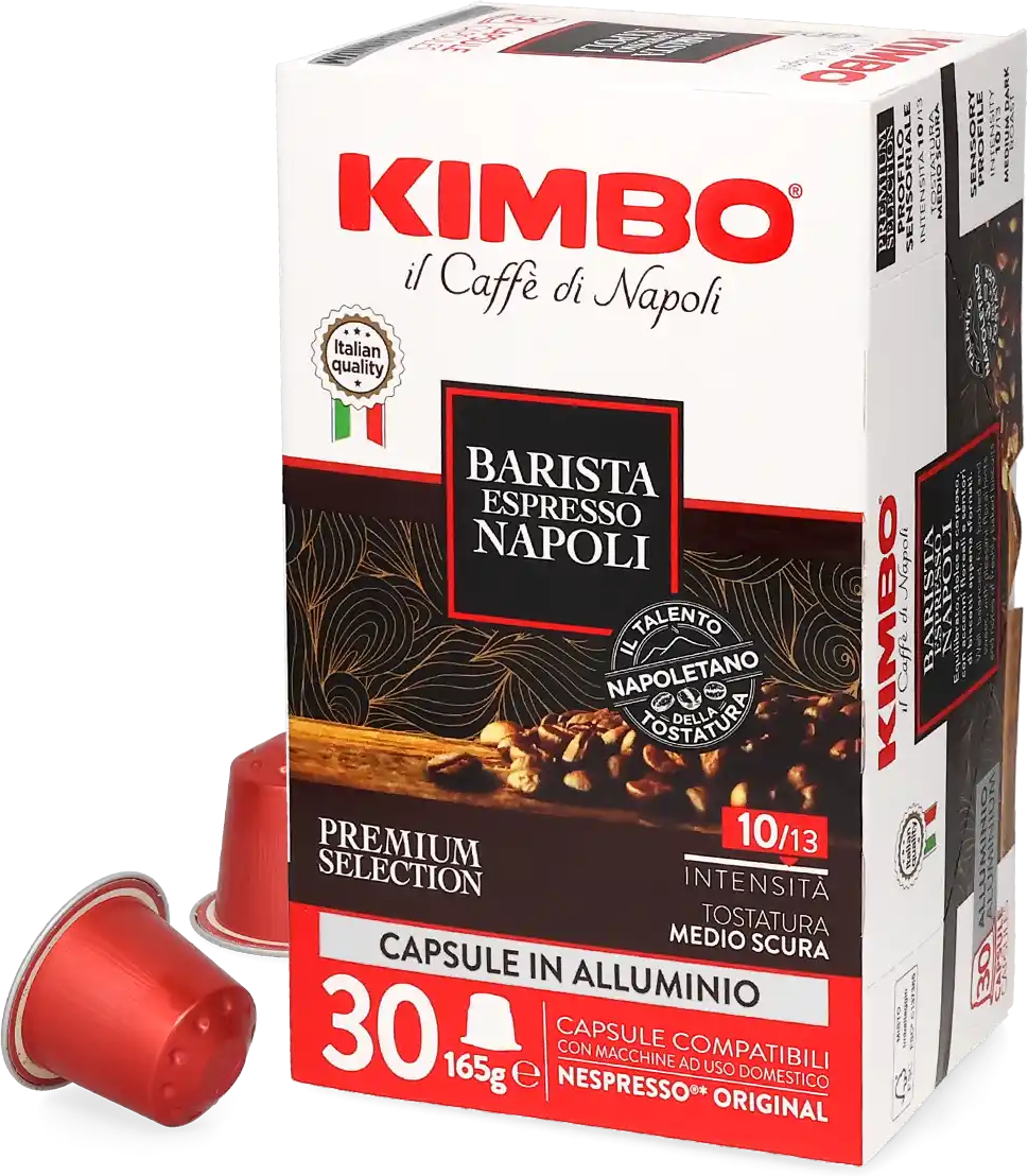 Kimbo   Barista Espresso Napoli - 30 Capsules de café pour Nespresso® - Espresso - Compatible Nespresso®