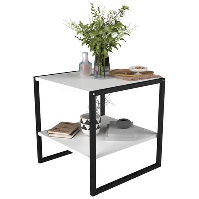 Couchtisch VCM "Quadratischer Sofatisch Couchtisch Insasi M", weiß, B:50cm T:50cm, Tische, Couchtisch