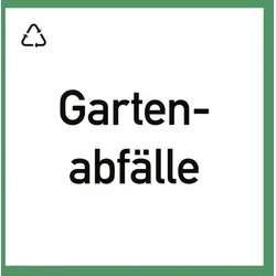 Wertstoffkennzeichnung "Gartenabfälle", Folie, 300x300 mm