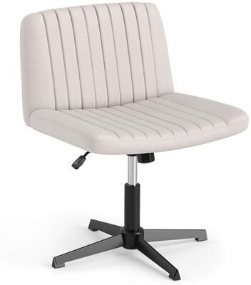 Swivel Cross Legged Desk Chair w/Wide Padded Seat Computer Task Chair