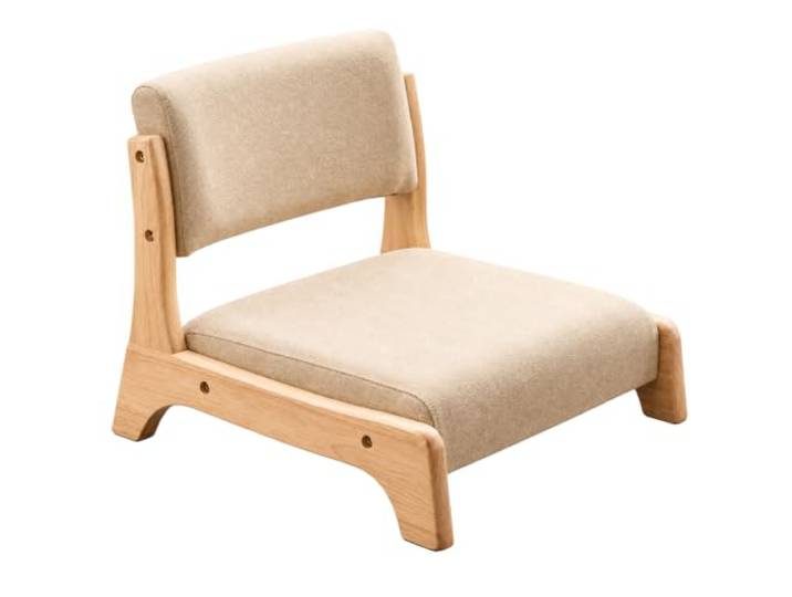 Chaoyilian Japanischer Tatami-Stuhl,Tatami-Stuhl Aus Holz Mit RüCkenlehne Leicht Zu Reinigen,Stabile Konstruktion,FüR Alle, Die Eine Kombination Aus Stil Und StabilitäT Suchen