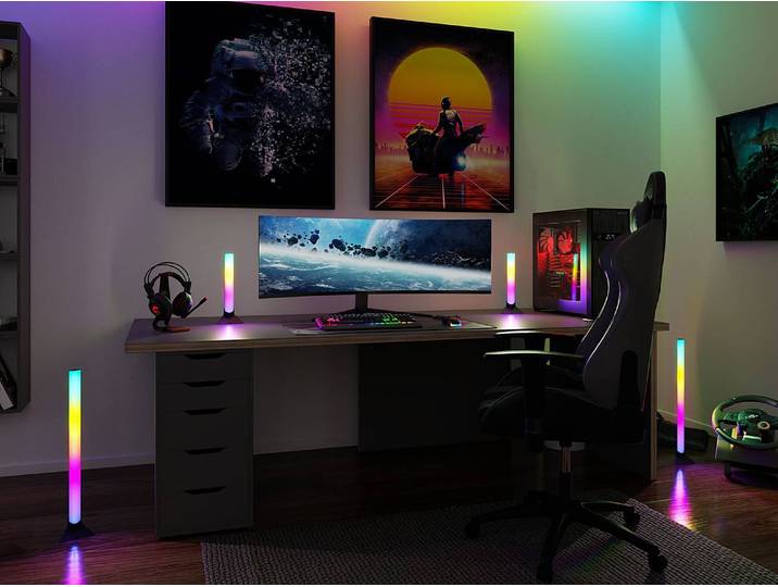 Standfuß LED-Entertain Lightbar 2er Set 13 x 9 x 7cm Schwarz/Schwarz