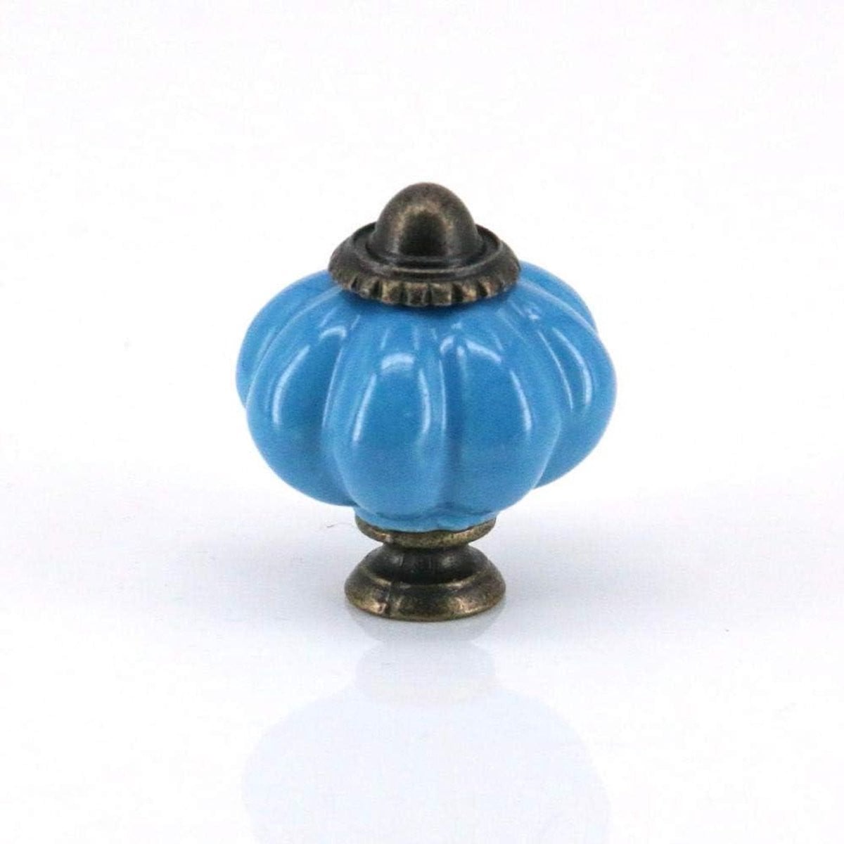 Wit handgeschilderde keramische deurknoppen voor meubels B: 33 mm, H: 38 mm