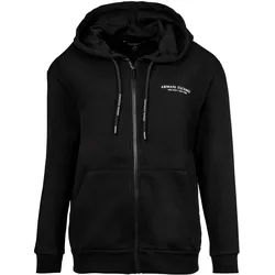 A|X ARMANI EXCHANGE Damen Sweatjacke - Reißverschluss, Kapuze, Logo Schwarz / M
