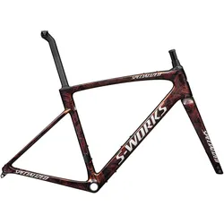 Specialized S-Works Roubaix SL8 Rahmenset Gloss Carbon/Red To Gold And Solidity Dry Brushed/Dune White, Rahmenhöhe 49