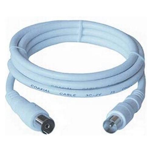 PremiumCord TV M/F, 75 Ohm, coaxial cable IEC White (75 dB, Antennenkabel) (KTMF20)