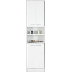 Hochschrank in Perlweiß