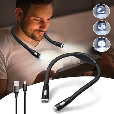 Combo Retail Shop USB Rechargeable LED Neck Hanging Reading Light, Eye Protection Book Light For Night Reading, Running, Knitting USB Rechargeable LED Neck Hanging Reading Light, Eye Protection Book Light For Night Reading, Running, Knitting
