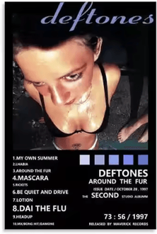 Inspire Picks Deftones Around The Fur Album Poster Retro Rock Band Wall Art Decor 21 40x60cm No Frame