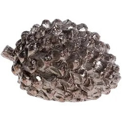 Chic Antique Deko Zapfen mit Glitzer, H10,5/L18/B11,5 cm, mokka