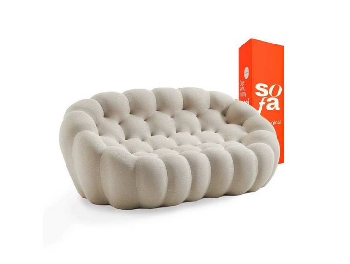 Ertex Big-Sofa The Growing Sofa Cosmo 3 Sitzer Bouclé Sofa kompakt geliefert