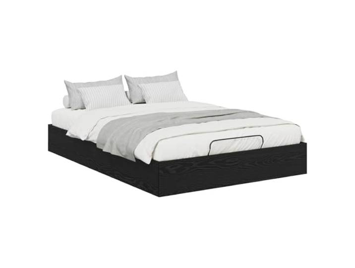 KKgypkn Modernes Bettgestell mit Gaslift, Ottoman Bettgestell Schwarze Eiche 193 x 140 x 25 cm